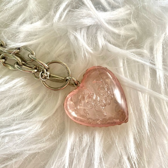Tarina Tarantino Swarovski Crystal Heart Toggle Necklace Pink - Picture 5 of 8